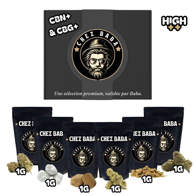 LA BABA BOX CBN+ & CBG+ (HIGH++) - Chez BabaCBN+Chez - baba.frBABA BOX DÉCOUVERTELA BABA BOX CBN+ & CBG+ (HIGH++) - Chez Baba