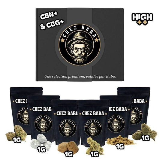 LA BABA BOX CBN+ & CBG+ (HIGH++) - Chez BabaCBN+Chez - baba.frBABA BOX DÉCOUVERTELA BABA BOX CBN+ & CBG+ (HIGH++) - Chez Baba