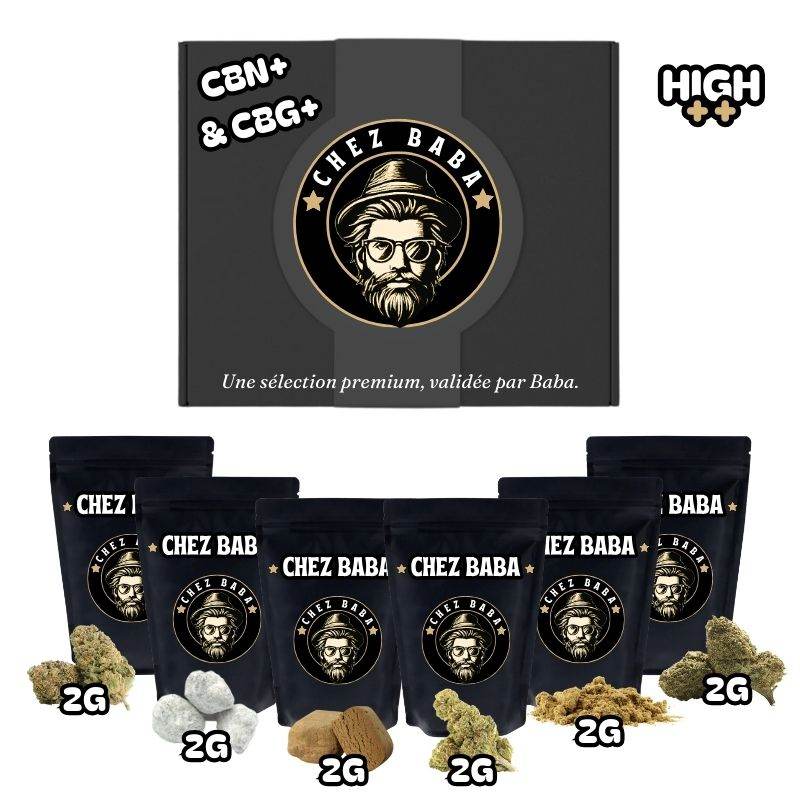 LA BABA BOX CBN+ & CBG+ (HIGH++) - Chez BabaCBN+Chez - baba.frBABA BOX PREMIUMLA BABA BOX CBN+ & CBG+ (HIGH++) - Chez Baba